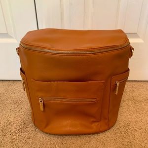 Leather Diaper Bag Backpack
